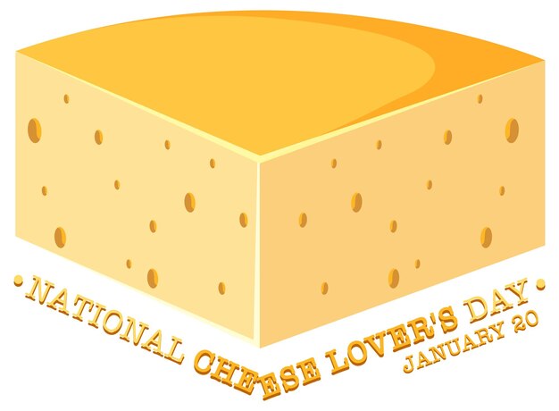 Vector gratuito bandera del logo del día nacional de los amantes del queso