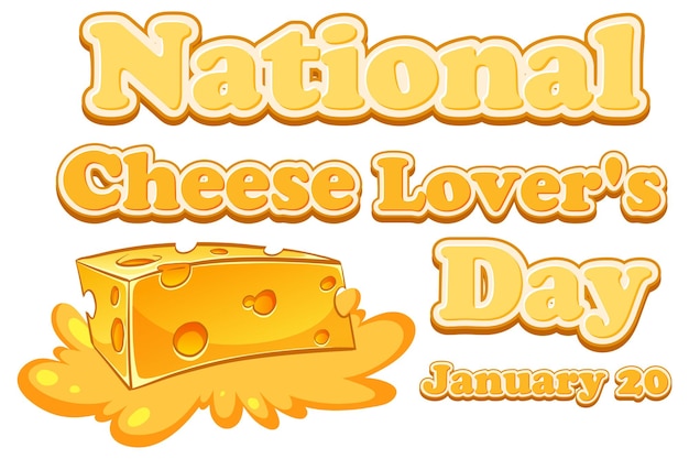 Bandera del logo del Día Nacional de los Amantes del Queso
