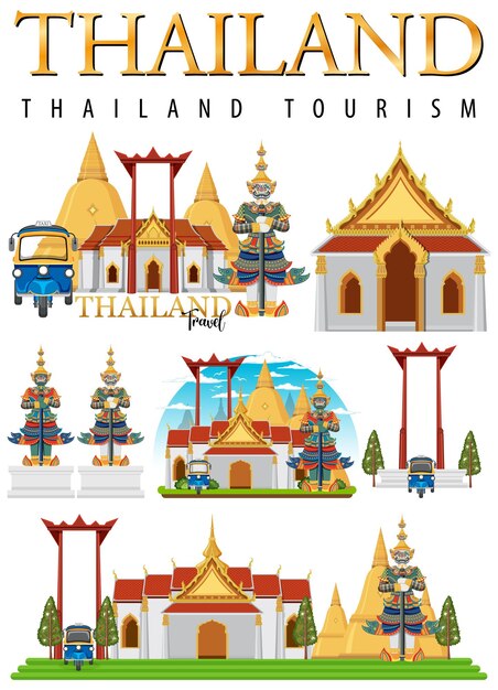 Bandera del logotipo de la señal de Bangkok Tailandia
