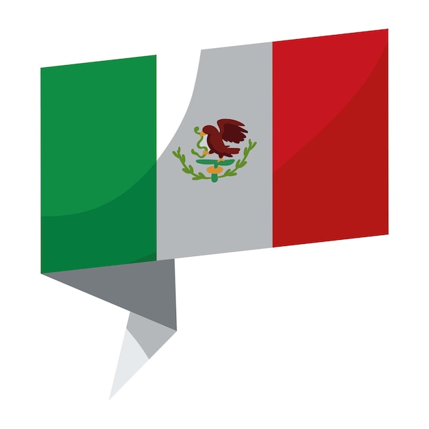 bandera mexicana ilustración nacional aislada