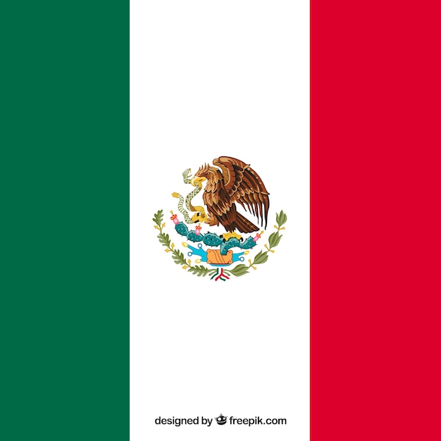 Vector gratuito bandera de mexico