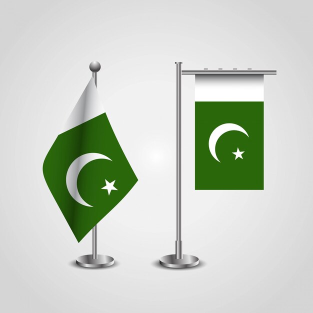 Bandera de Pakistán con vector de diseño creativo