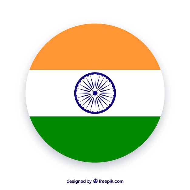 Bandera redonda de india