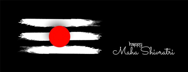 Bandera religiosa Maha shivratri con signo tilak