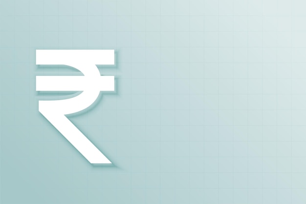 Bandera de símbolo de rupia de dinero indio moneda ideal para diseño de comercio electrónico