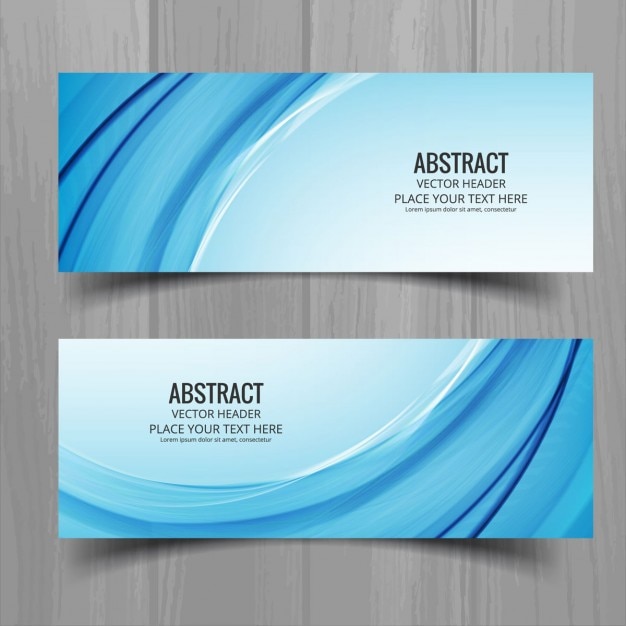Banderas azules con ondas elegantes