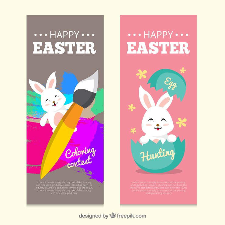 Vector gratuito banderas del día de pascua
