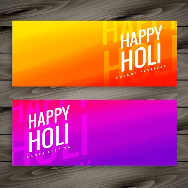 Vector gratuito banderas de festival holi