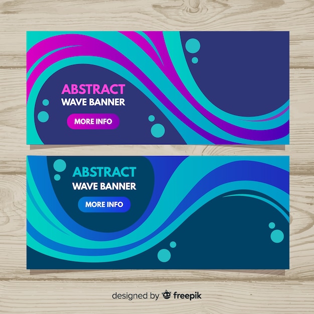 Las banderas de ondas abstractas