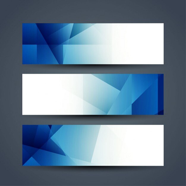 Banderas de polígonos azules