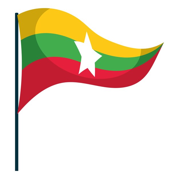 banderín del día de la independencia de Myanmar
