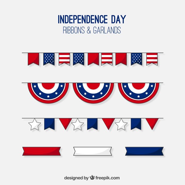 Banderines del día de la independencia para decoración