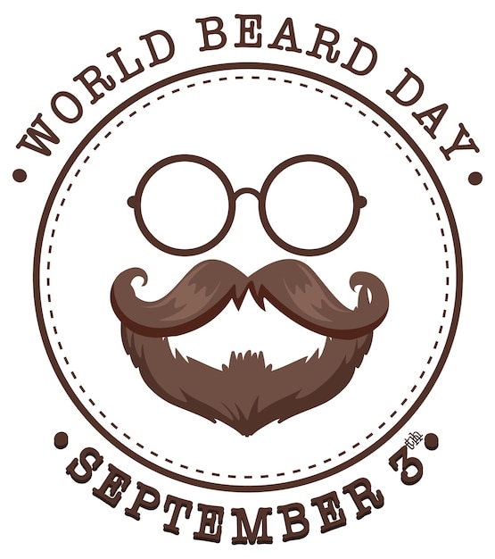 Vector gratuito banner del 3 de septiembre del día mundial de la barba