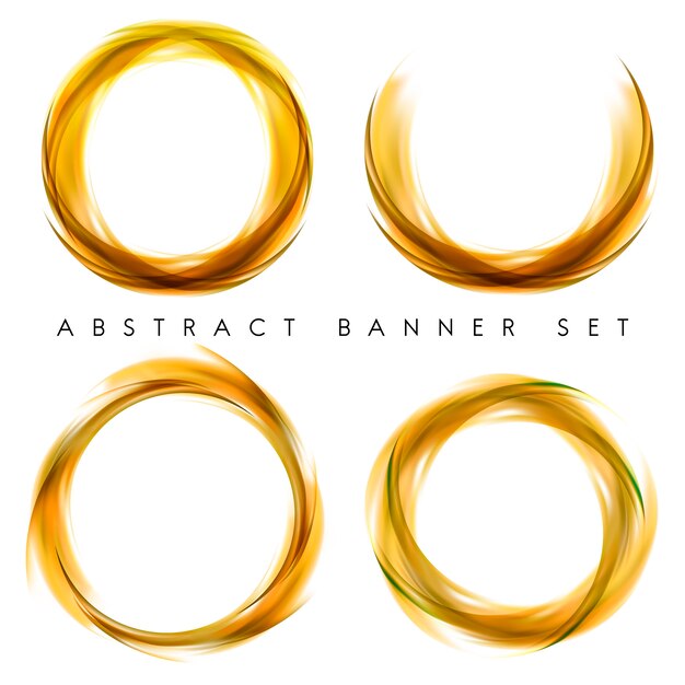 Banner abstracto en amarillo