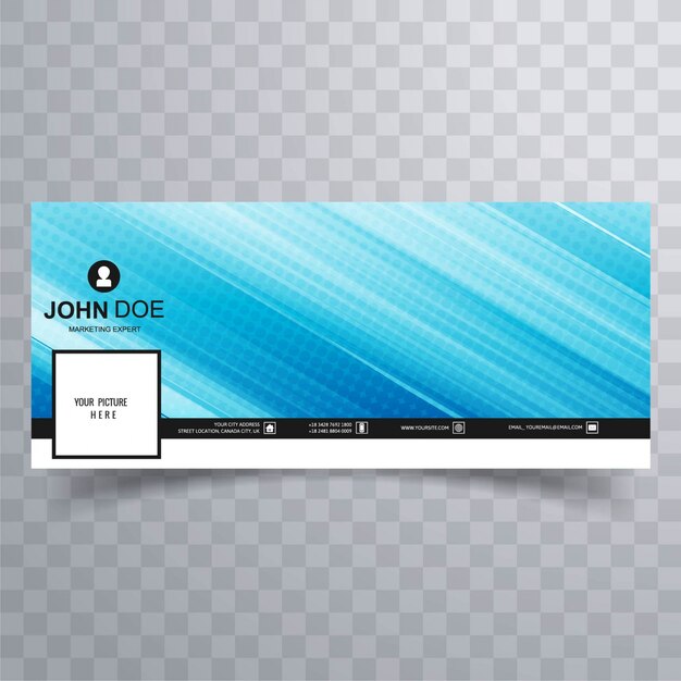 Banner abstracto azul para la timeline de facebook
