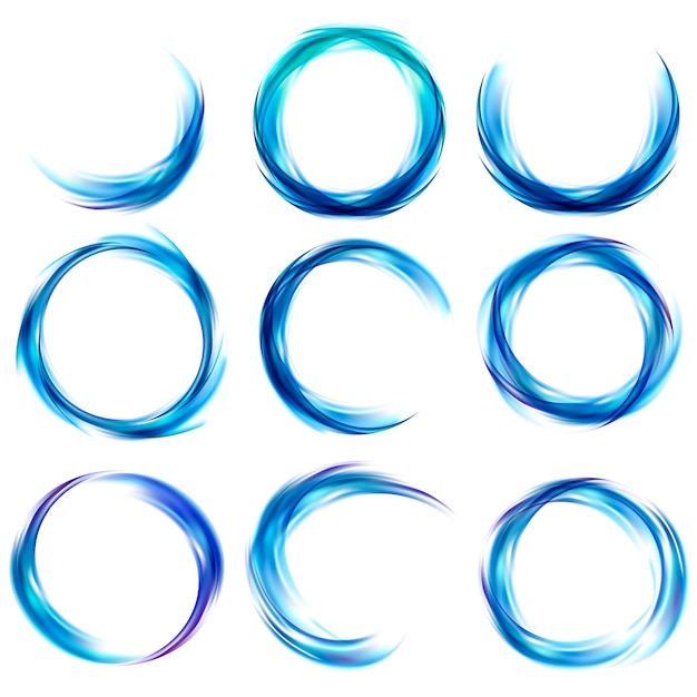 Banner abstracto en azul
