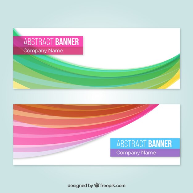 Banner abstracto para compañía