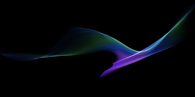 Banner abstracto con diseño de flujo de arco iris