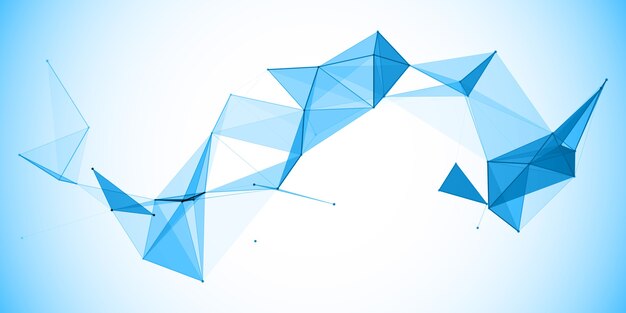 Banner abstracto con un diseño moderno de baja poli