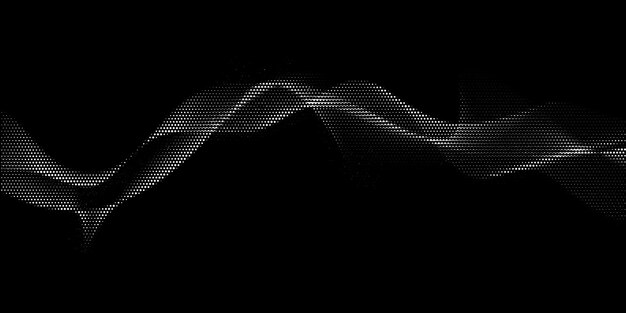 Banner abstracto con diseño de puntos de semitono