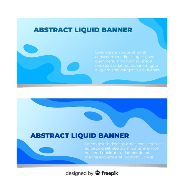 Banner abstracto ondas