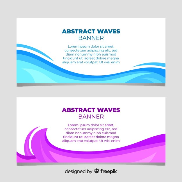 Banner abstracto ondas