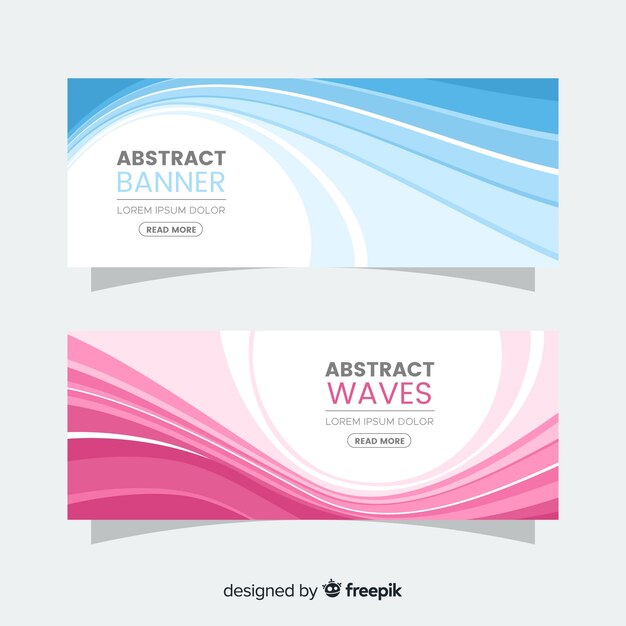 Banner abstracto ondas