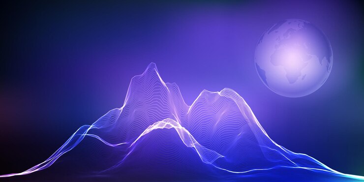 Vector gratuito banner abstracto con tierra y un paisaje de estructura metálica