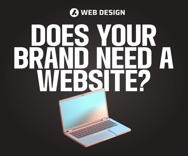 Banner de una agencia de diseño web moderna en 3D