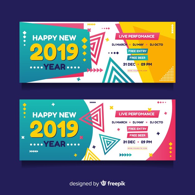 Banner de año nuevo 2019