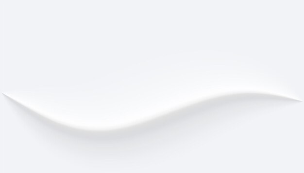 Banner de banco neumórfico simple con capa blanca ondulada