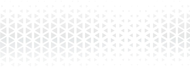 Banner blanco con formas triangulares de semitono