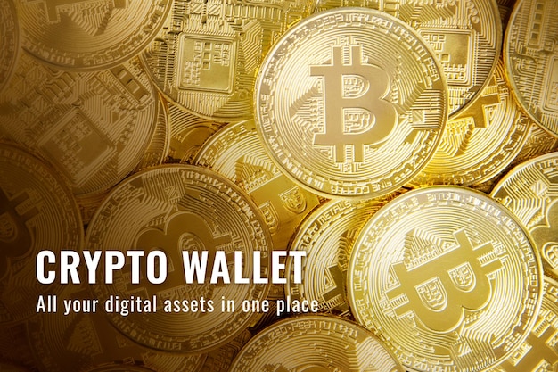 Banner de blog de blockchain de código abierto de vector de plantilla de finanzas de crypto wallet