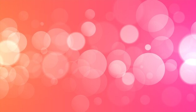 Banner de bokeh de forma redonda abstracta con efecto desenfocado