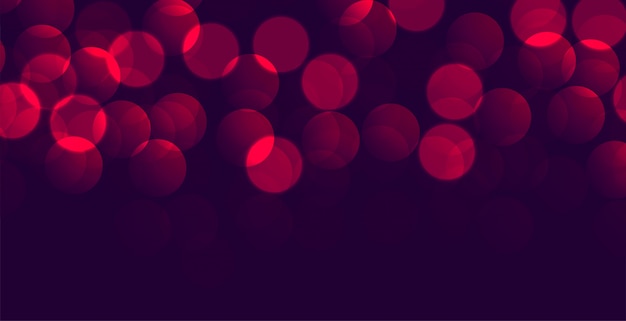 Banner de bokeh rojo púrpura brillante con espacio de texto