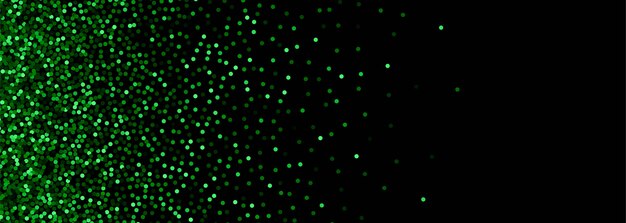 Banner de brillos verdes brillantes