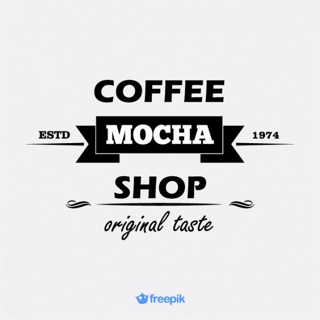 Banner de cafetería antigua