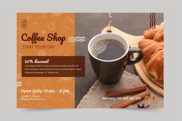 Banner de cafetería
