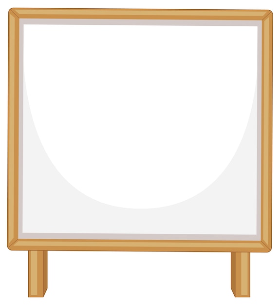 Banner de cartel de madera vacío aislado