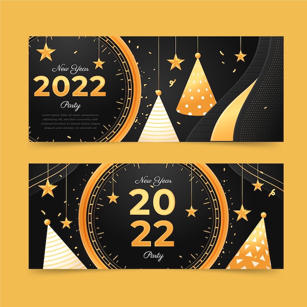 Banner de celebración de año nuevo 2022