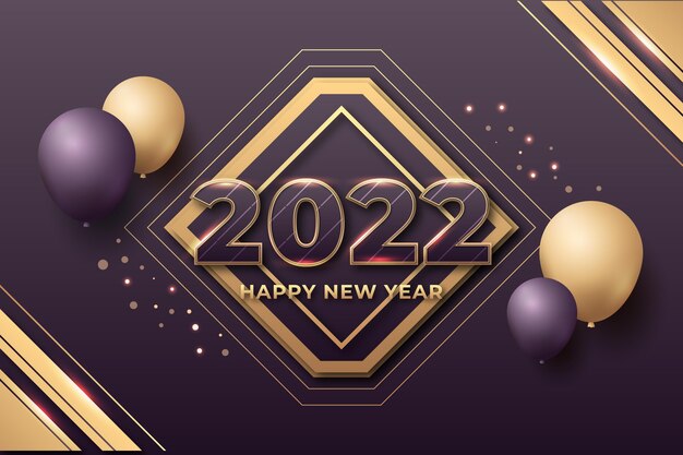 Banner de celebración de año nuevo 2022