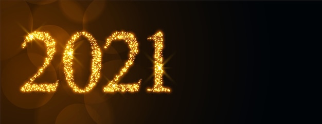 Banner de celebración de feliz año nuevo brillante