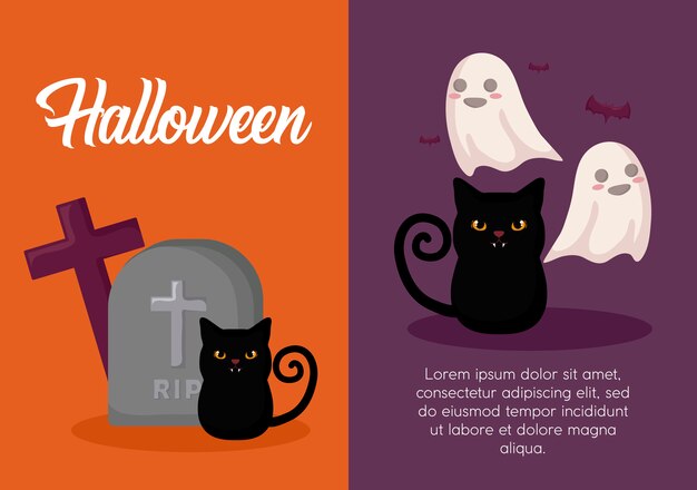 Banner de celebración de halloween