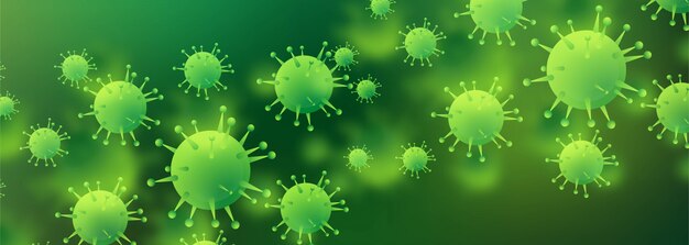 Banner de células de coronavirus
