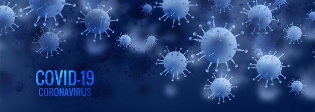 Banner de células de coronavirus