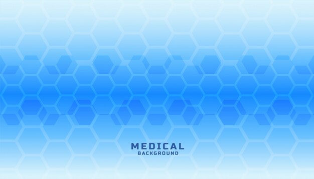 Banner de ciencia médica con formas hexagonales