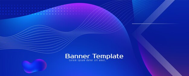 Banner colorido con diseño de flujo de líquido moderno y elegante
