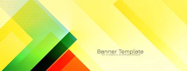 Banner colorido diseño geométrico elegante abstracto