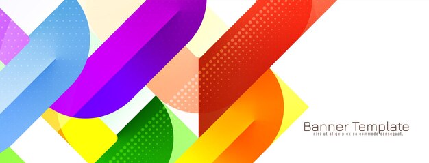 Banner colorido diseño geométrico elegante abstracto