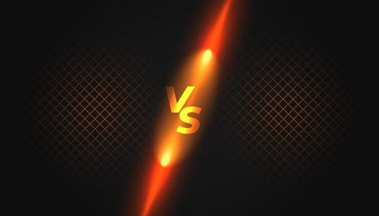 Vector gratuito banner de competencia negro oscuro versus vs para batalla rival